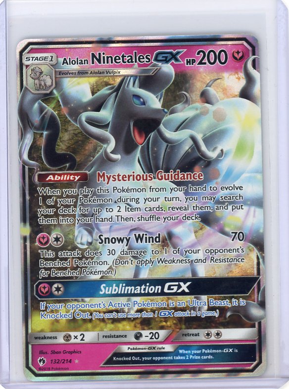 Pokemon: Alolan Ninetales GX SM - Lost Thunder #132/214