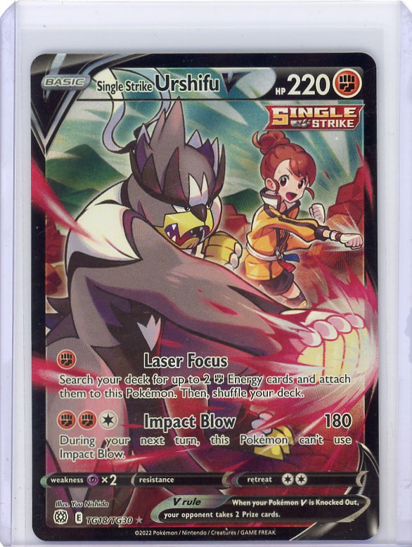 Pokemon: Single Strike Urshifu V SWSH09: Trainer Gallery #TG18/TG30