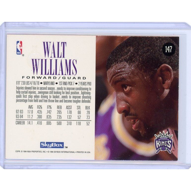 1994-95 Sacramento Kings Walt Williams SkyBox Premium #147