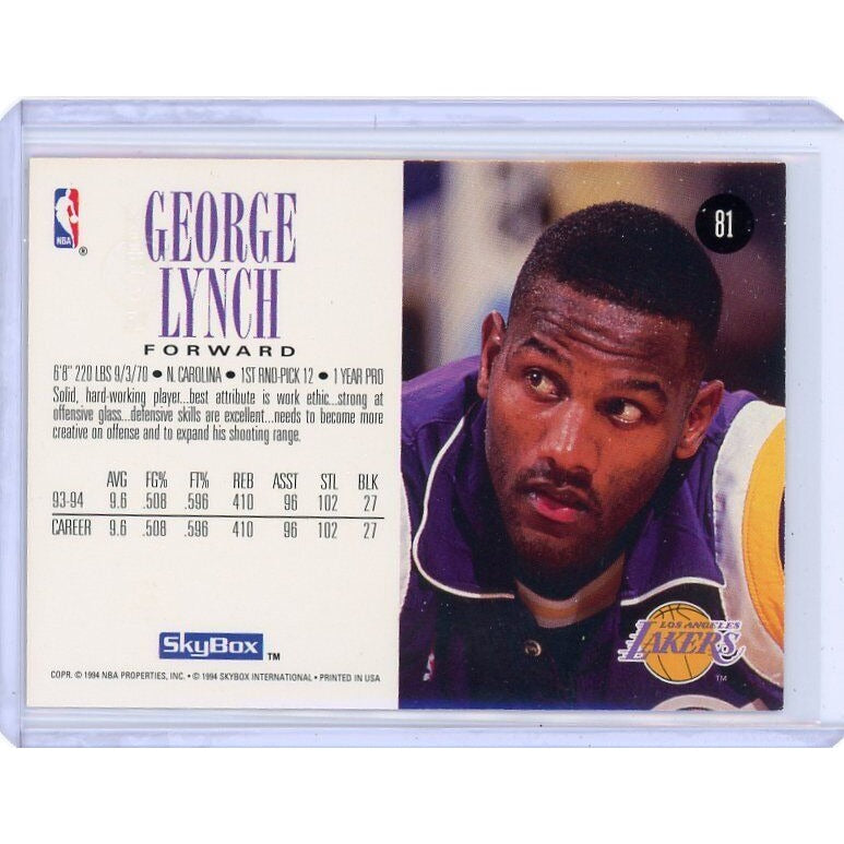 1994-95 Los Angeles Lakers George Lynch SkyBox Premium #81