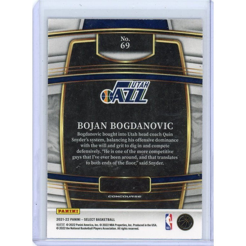 2021-22 Utah Jazz Bojan Bogdanovic Panini Select #69 (Blue)