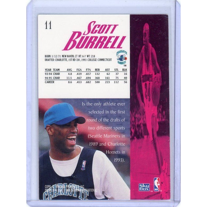 1995-96 Charlotte Hornets Scott Burrell SkyBox Premium #11