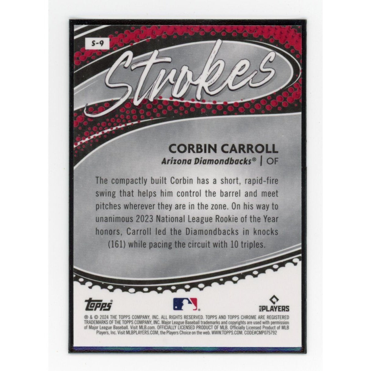 2024 Corbin Caroll Topps Chrome #S-9 Strokes