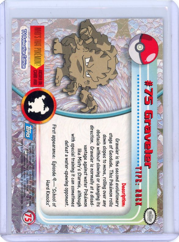 Pokemon: Graveler - 1999 Topps #75