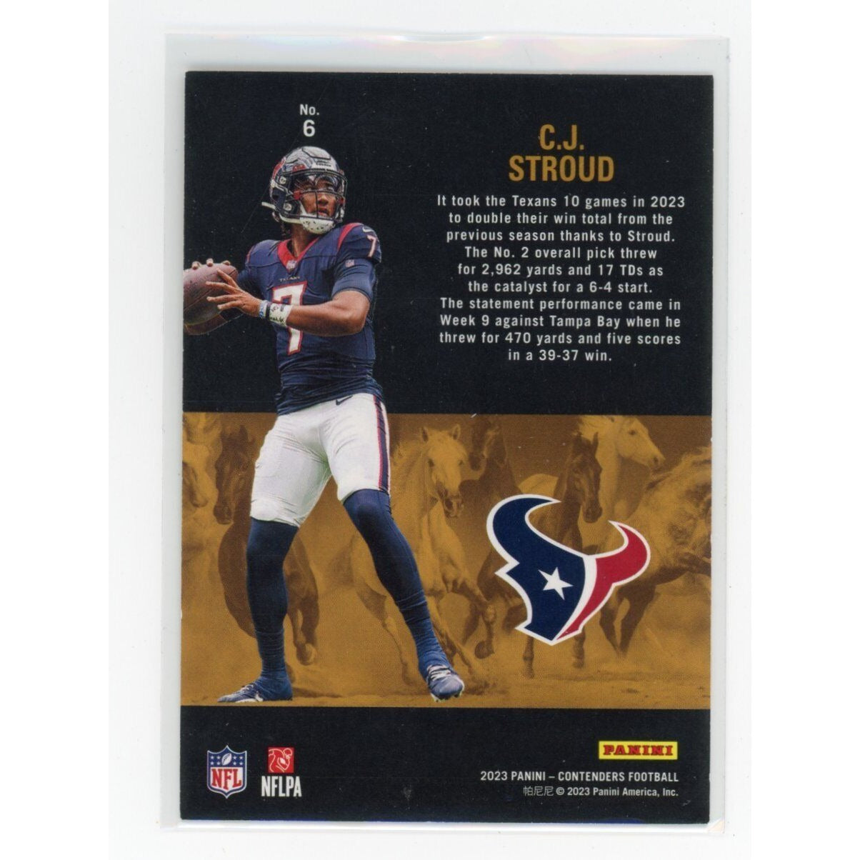 2023 CJ Stroud Panini Contenders "Rookie Stallion" #6