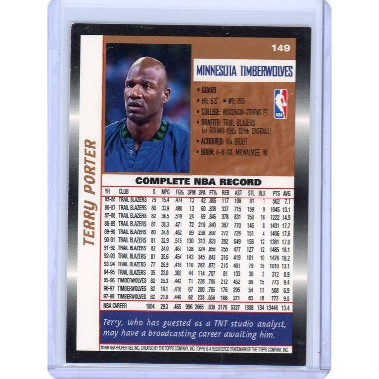 1998-99 Minnesota Timberwolves Terry Porter Topps #149