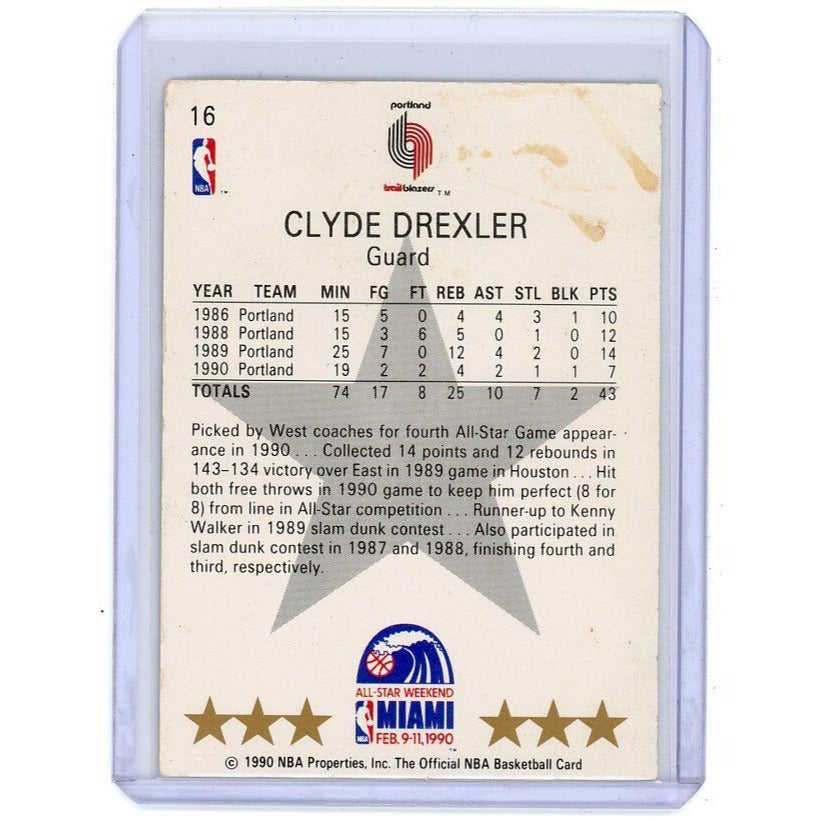 1990-91 All-Star West Clyde Drexler NBA Hoops #16