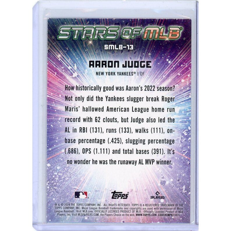 2024 New York Yankees Aaron Judge Topps Stars of MLB #SMLB-13