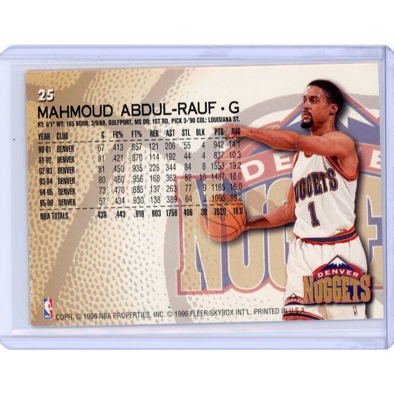 1996-97 Denver Nuggets Mahmoud Abdul-Rauf Fleer #25