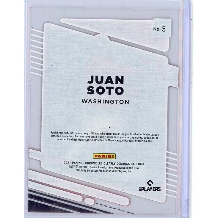 2021 Washington Nationals Juan Soto Panini Chronicles Clearly Donruss #5