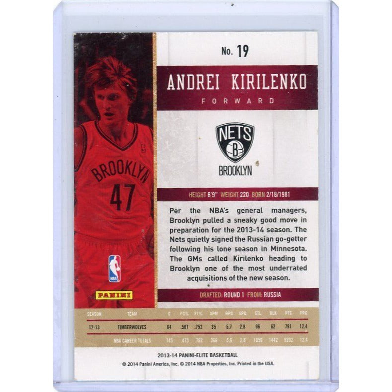 2013-14 Brooklyn Nets Andrei Kirilenko Panini Elite #19