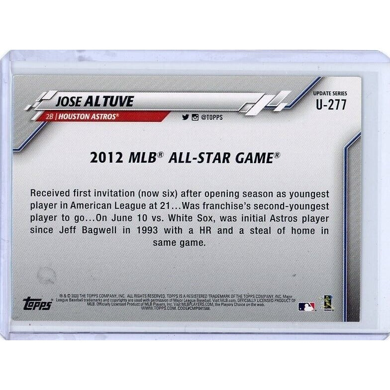 2020 Houston Astros Jose Altuve Topps Update #U-277