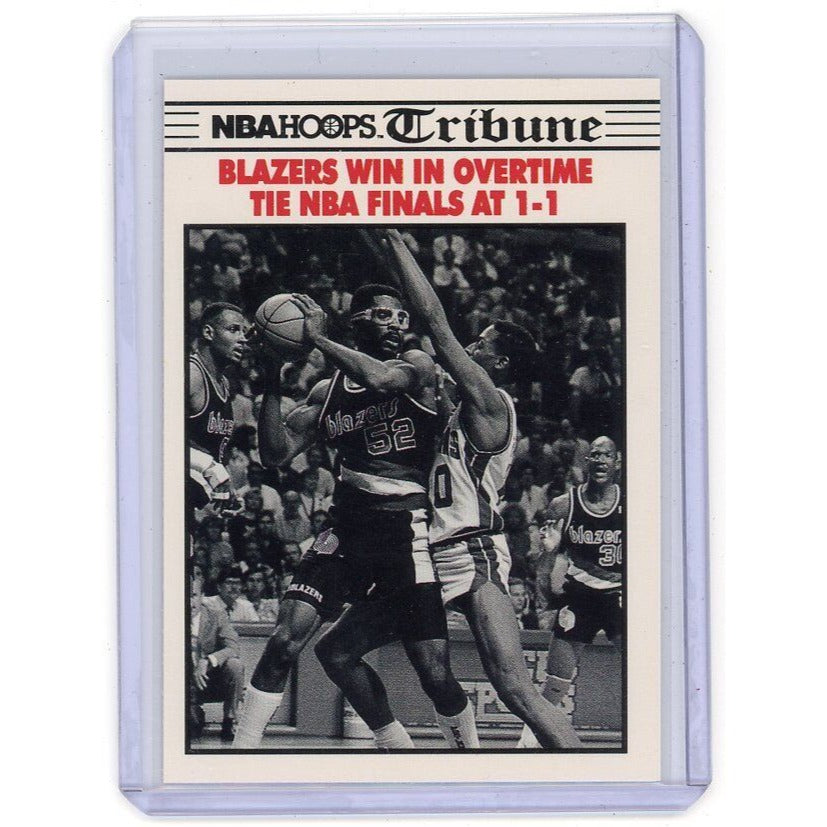 1990-91 Blazers Win In Overtime Tie NBA Finals 1-1 NBA Hoops #338