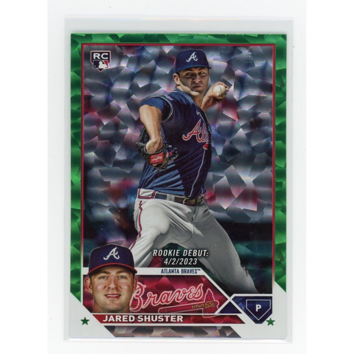 2023 Jared Shuster Topps Update #US309 Green Holo