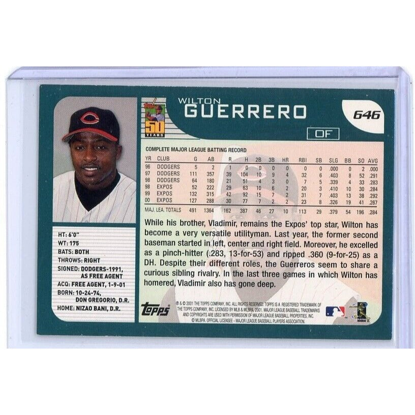 2001 Cincinatti Reds Wilton Guerrero Topps #646