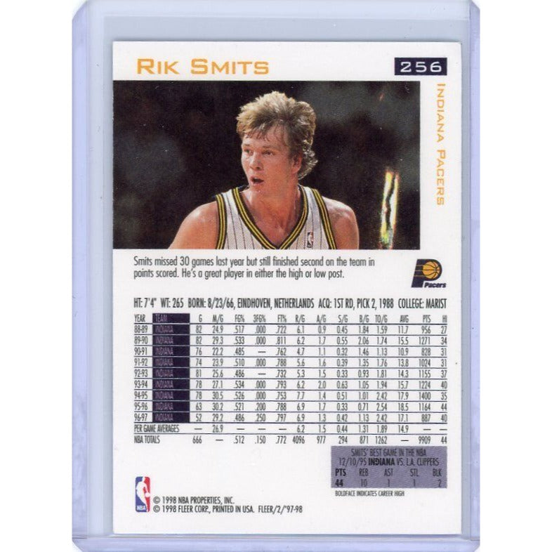 1997-98 Indiana Pacers Rik Smits Fleer #256