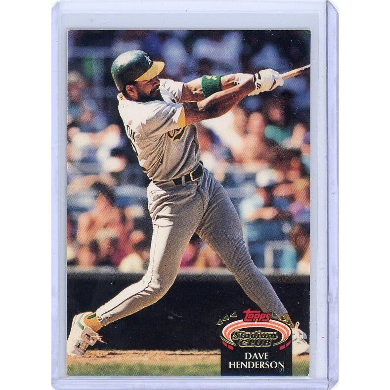 1992 Oakland Athletics Dave Henderson Topps Stadium Club #218a