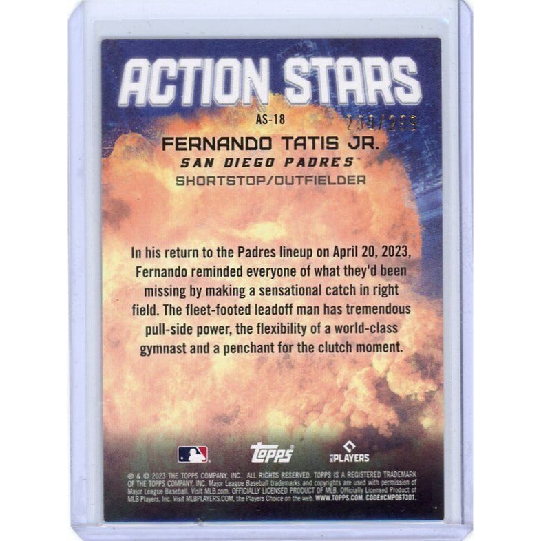 2023 San Diego Padres Fernando Tatis Jr. Topps Update Action Stars #AS-18