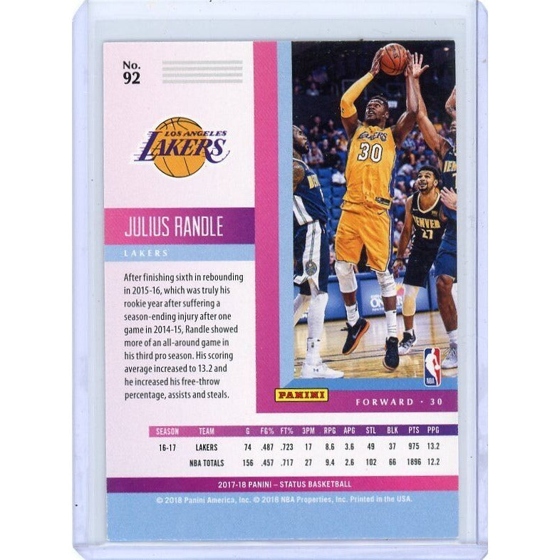 2017-18 Los Angeles Lakers Julius Randle Panini Status #92