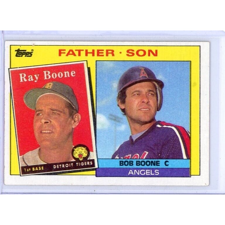 1985 Ray Boone / Bob Boone Topps #133