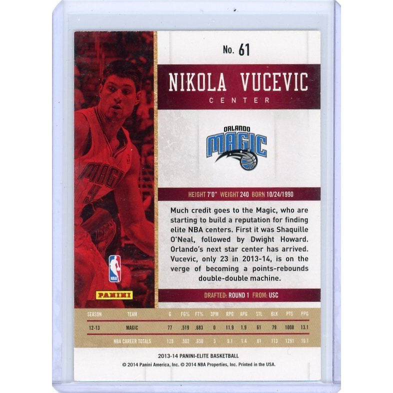 2013-14 Orlando Magic Nikola Vucevic Panini Elite #61