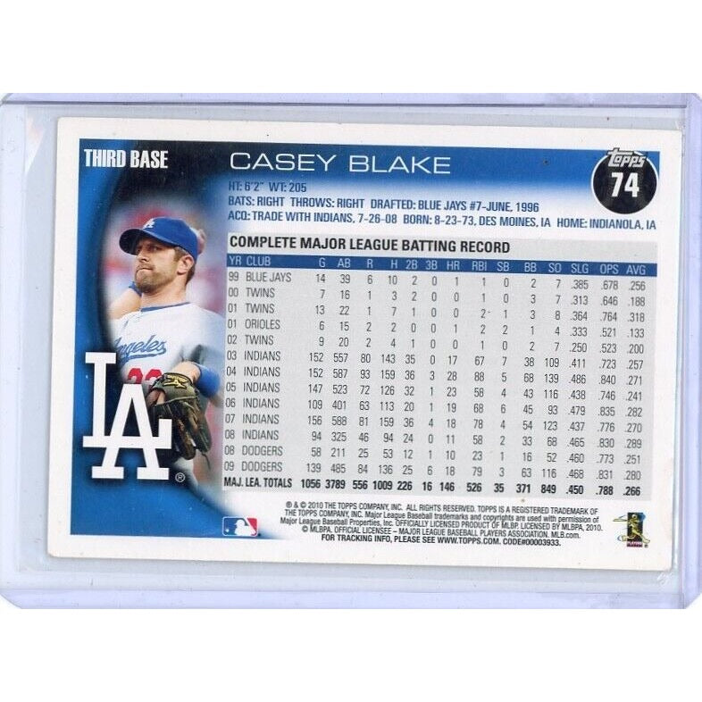 2010 Los Angeles Casey Blake Topps #74