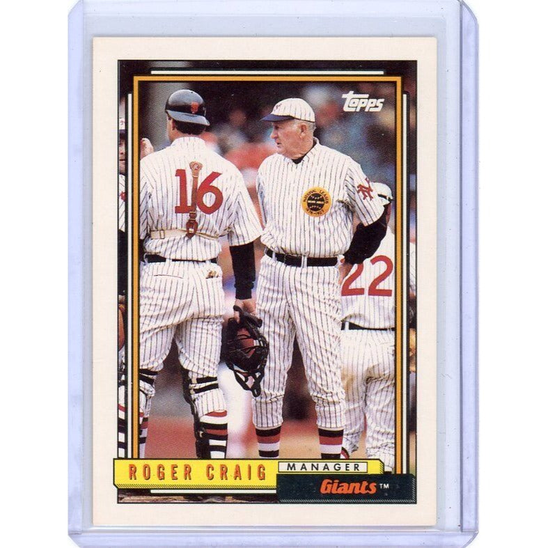 1992 San Francisco Giants Roger Craig Topps #109