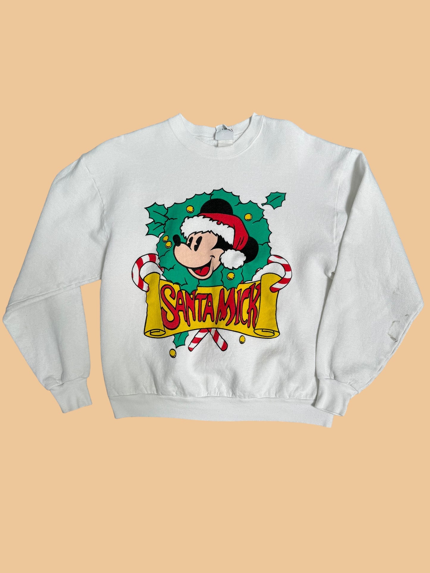 Vintage Santa Mickey Crew Neck