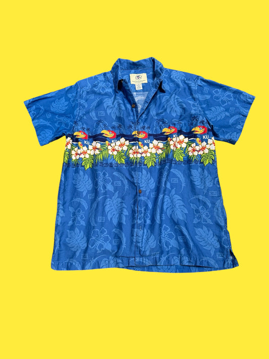 90's Kansas Jayhawks "Kansas Alumni" Hawaiian Button Up