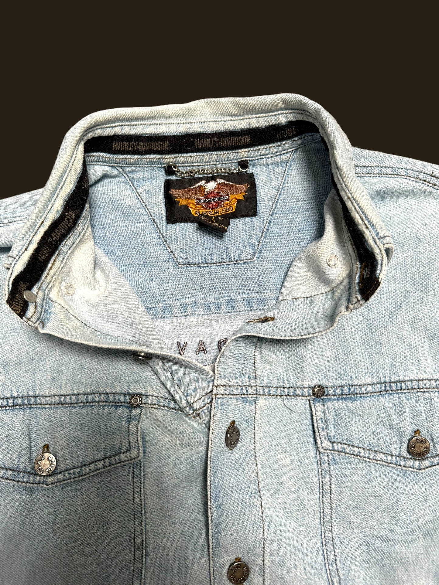 Harley Davidson Denim Button Up