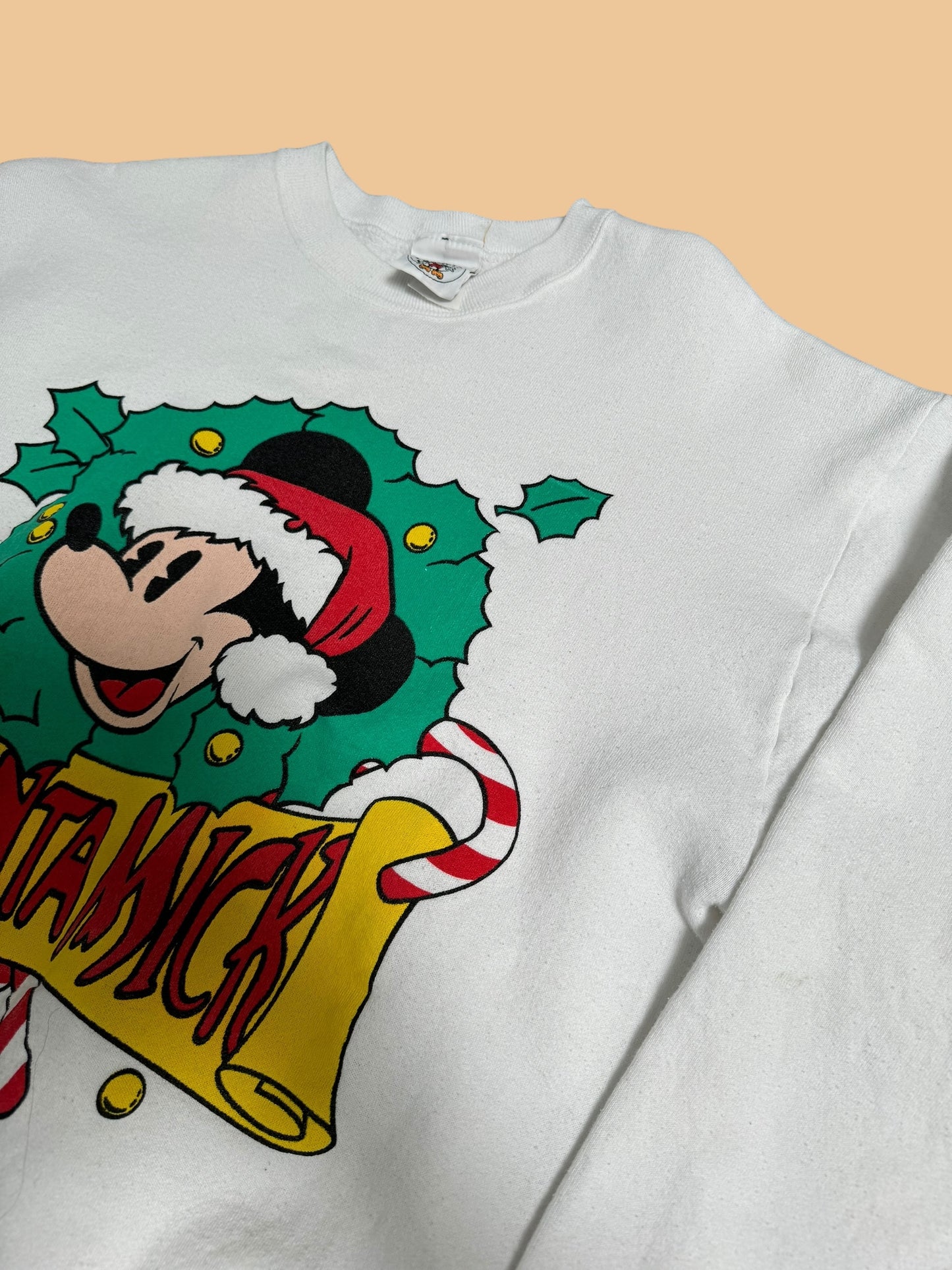 Vintage Santa Mickey Crew Neck