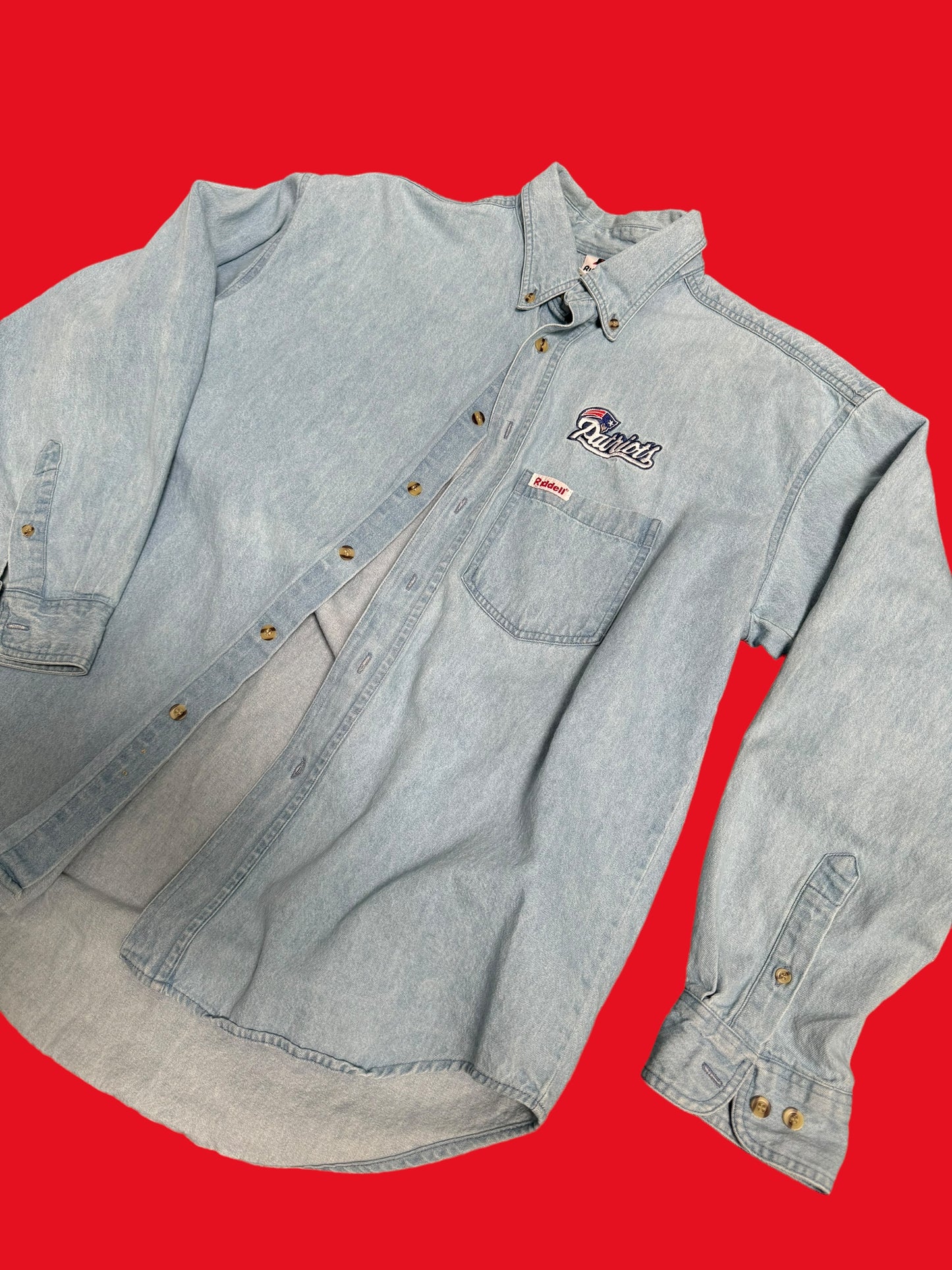 Patriots Denim Button Up