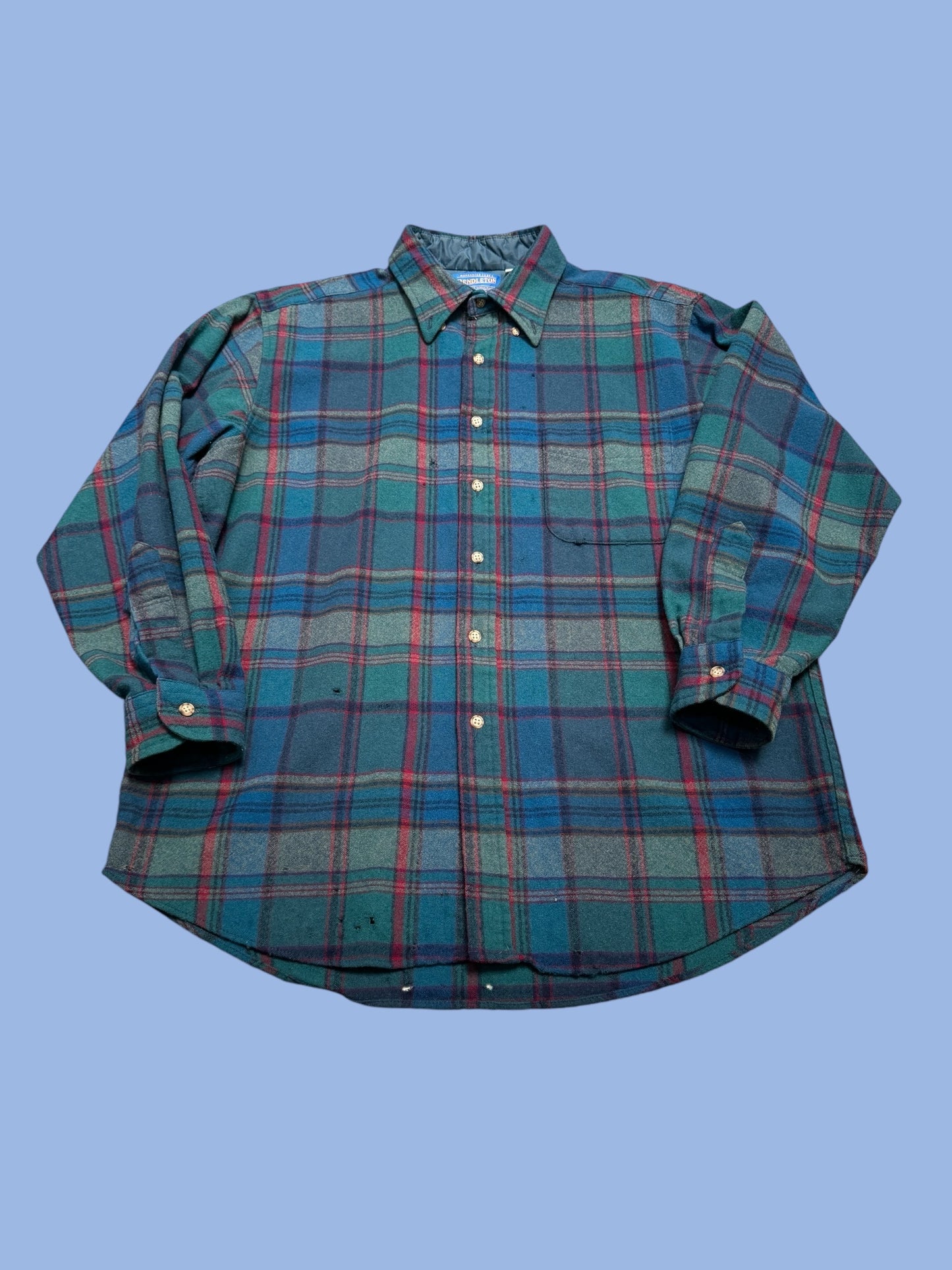 Pendleton "Aqua" Wool Flannel