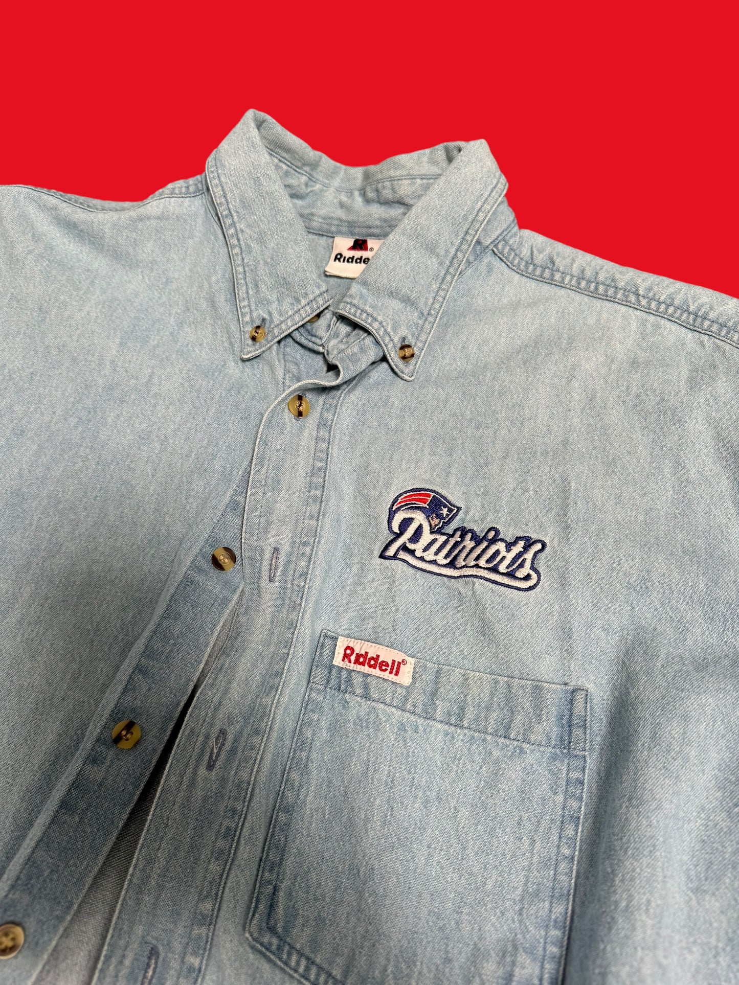 Patriots Denim Button Up