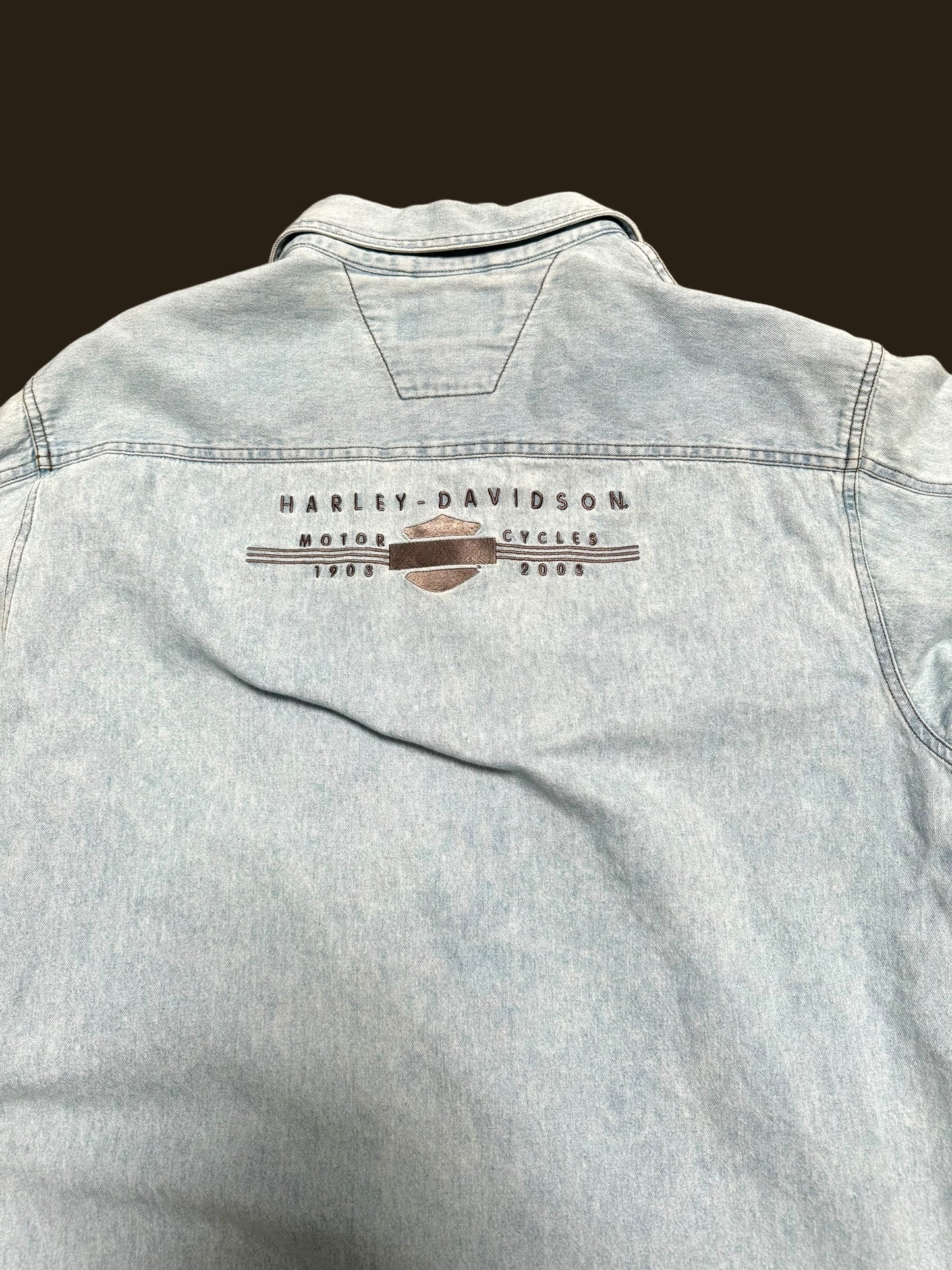 Harley Davidson Denim Button Up