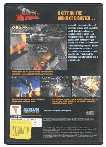 Playstation 2: City Crisis-(CIB)