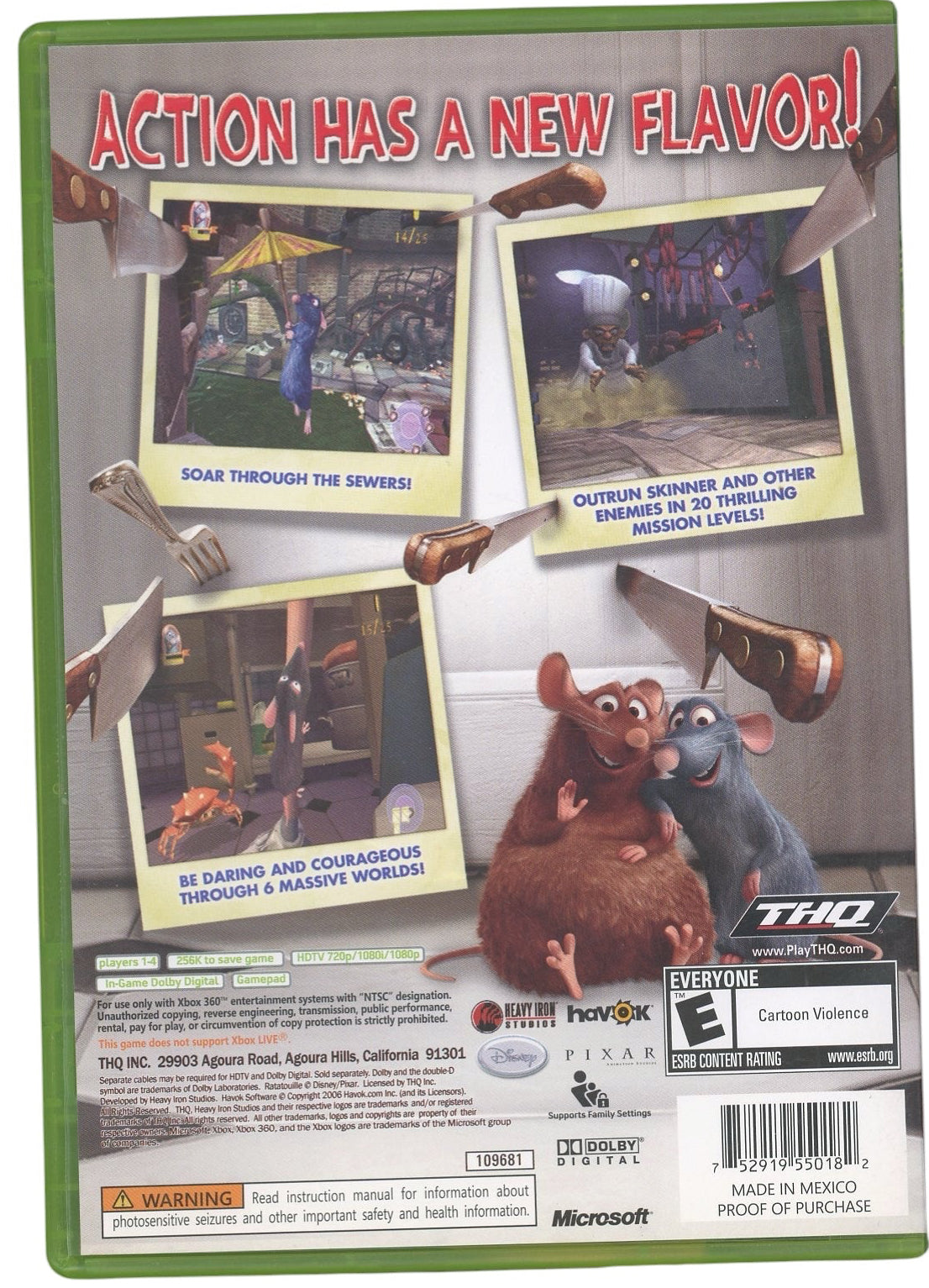 XBOX 360: Ratatouille -(CIB)