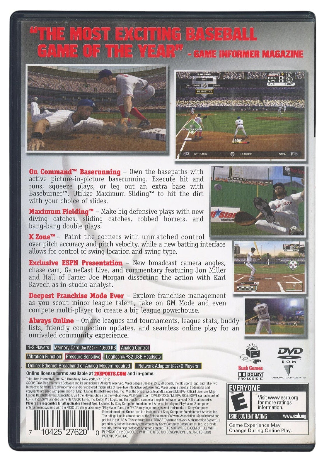 Playstation 2: Major League Baseball 2k5-(CIB)