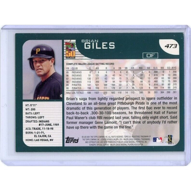 2001 Pittsburgh Pirates Brian Giles Topps #473