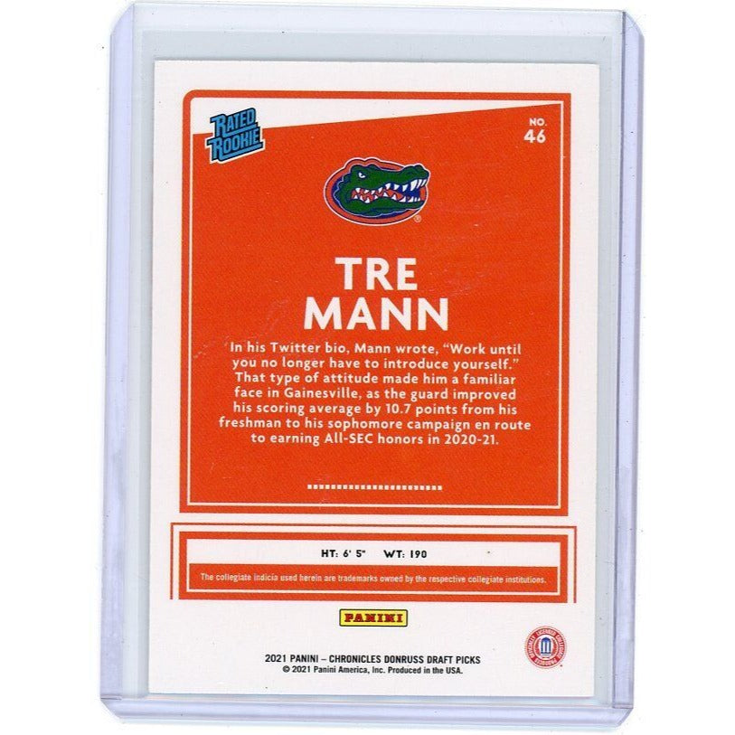 2021 Florida Gators Tre Mann Panini Chronicles Draft Picks #46