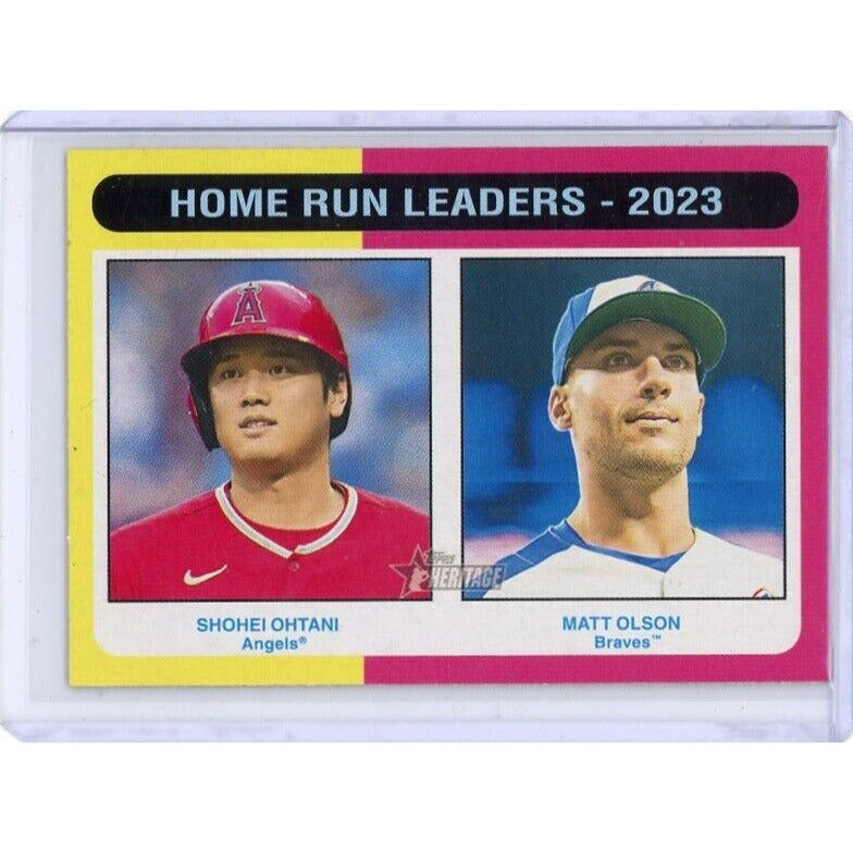 2024 (Shohei Ohtani / Matt Olson) Topps Heritage 2023 Homerun Leaders #307