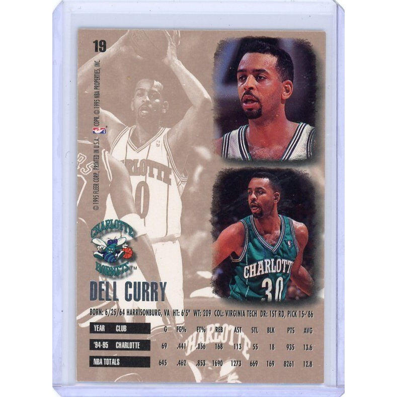 1995-96 Charlotte Hornets Dell Curry Fleer Ultra #19