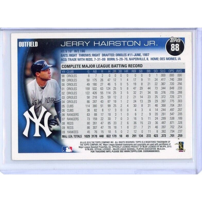 2010 New York Yankees Jerry Hairston Jr. Topps #88