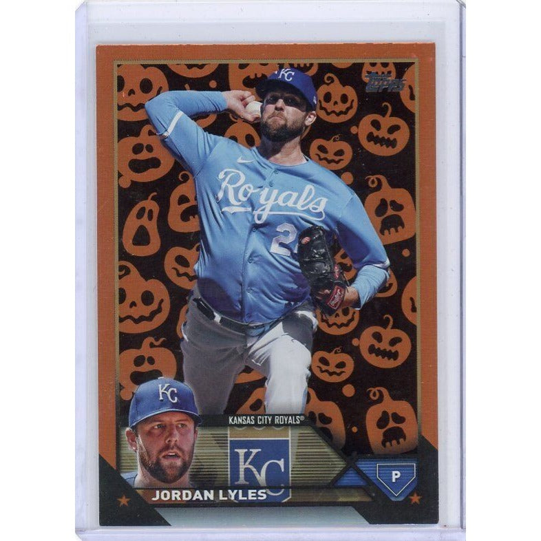 2023 Kansas City Royals Jordan Lyles Topps Update Jack O'Lantern Foil #US190