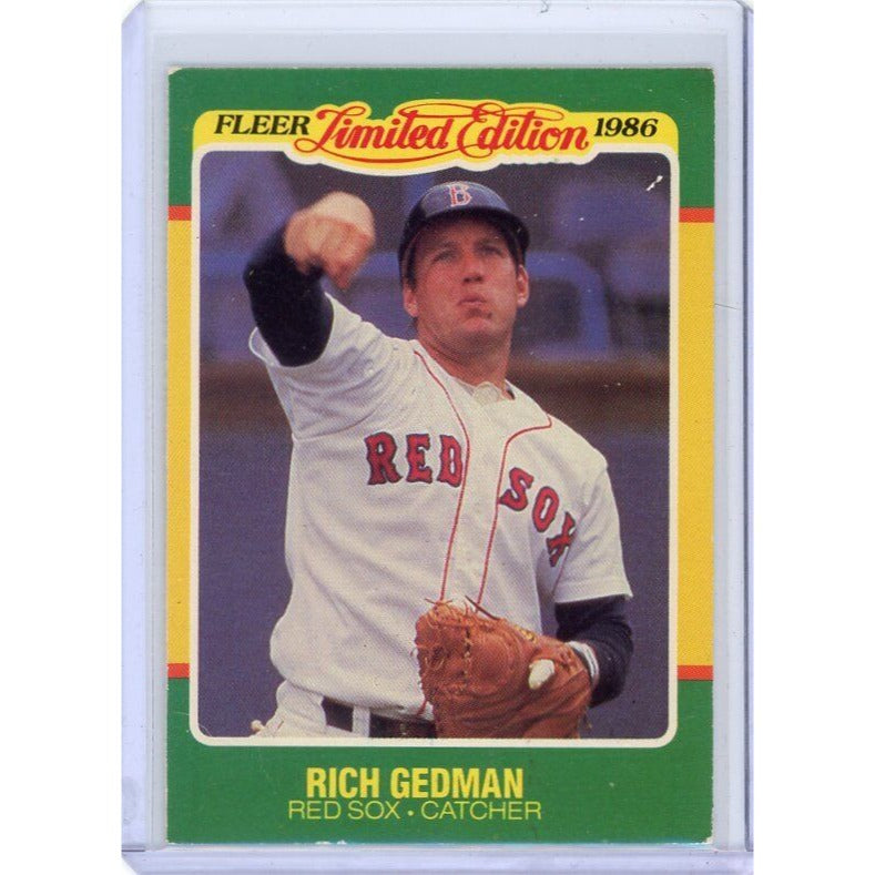 1986 Boston Red Sox Rich Gedman Fleer Limited Edition #18