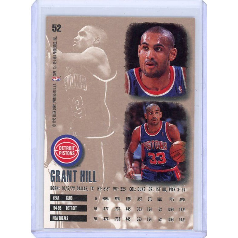 1995-96 Detroit Pistons Grant Hill Fleer Ultra #52