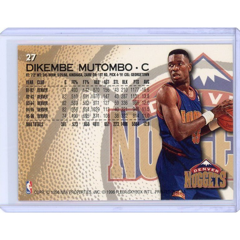 1996-97 Denver Nuggets Dikembe Mutombo Fleer #27