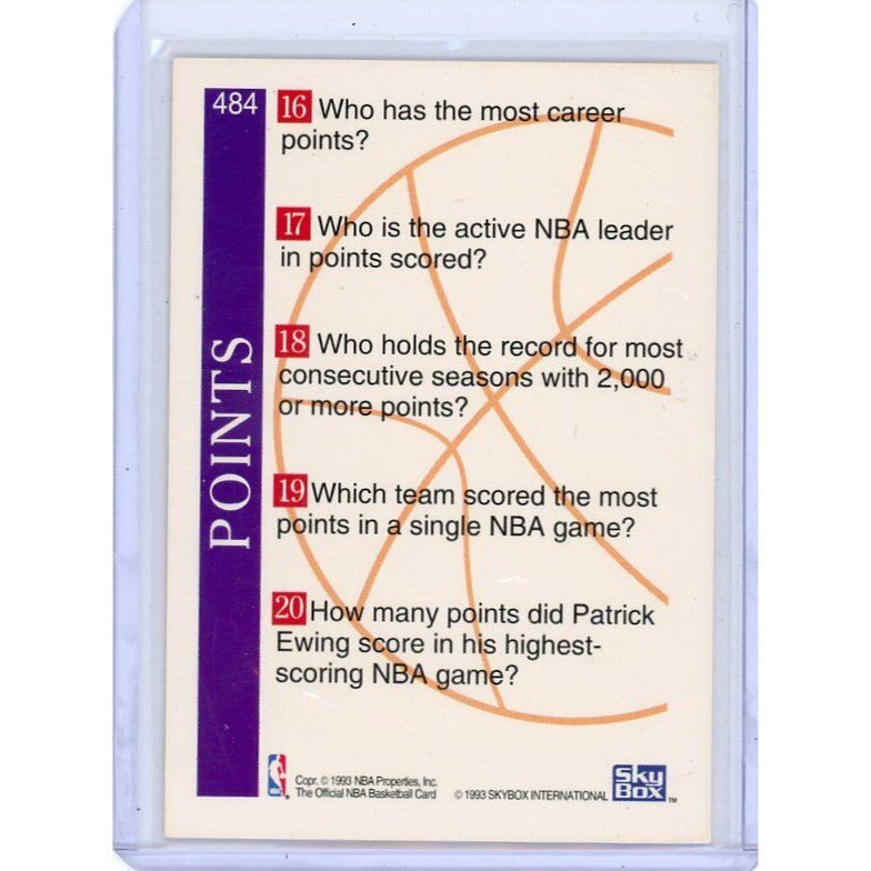 1992-93 New York Knicks Patrick Ewing NBA Hoops #484