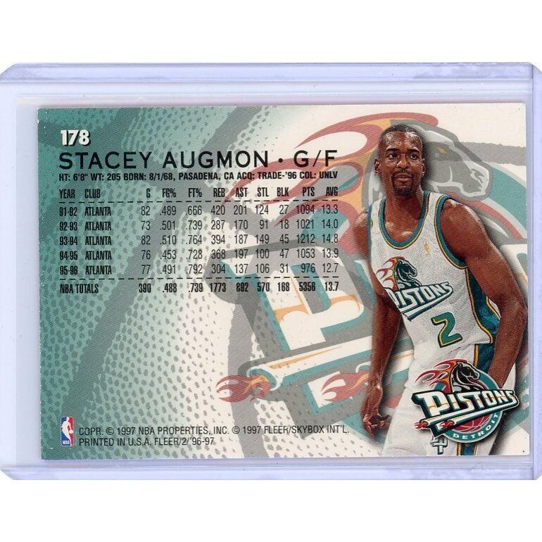 1996-97 Detroit Pistons Stacey Augmon Fleer #178