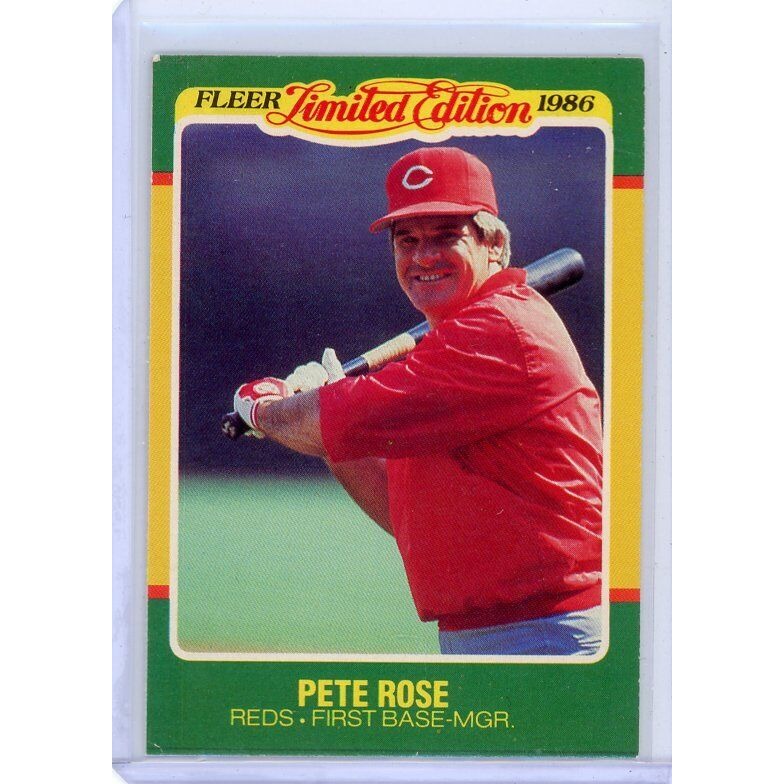 1986 Cincinnati Reds Pete Rose Fleer Limited Edition #37